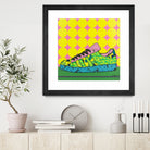 Superstar Green Pink Blue by David Galan on GIANT ART - green illustration sneeker