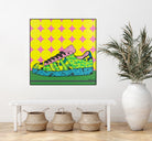 Superstar Green Pink Blue by David Galan on GIANT ART - green illustration sneeker