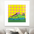 Superstar Green Pink Blue by David Galan on GIANT ART - green illustration sneeker