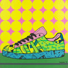 Superstar Green Pink Blue by David Galan on GIANT ART - green illustration sneeker