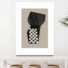 Checkered Abstraction by MIUUS STUDIO on GIANT ART - black shapes 