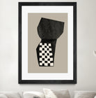 Checkered Abstraction by MIUUS STUDIO on GIANT ART - black shapes 