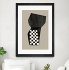 Checkered Abstraction by MIUUS STUDIO on GIANT ART - black shapes 