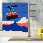 Ski Mountains by Rosi Feist on GIANT ART - illustration ski tow