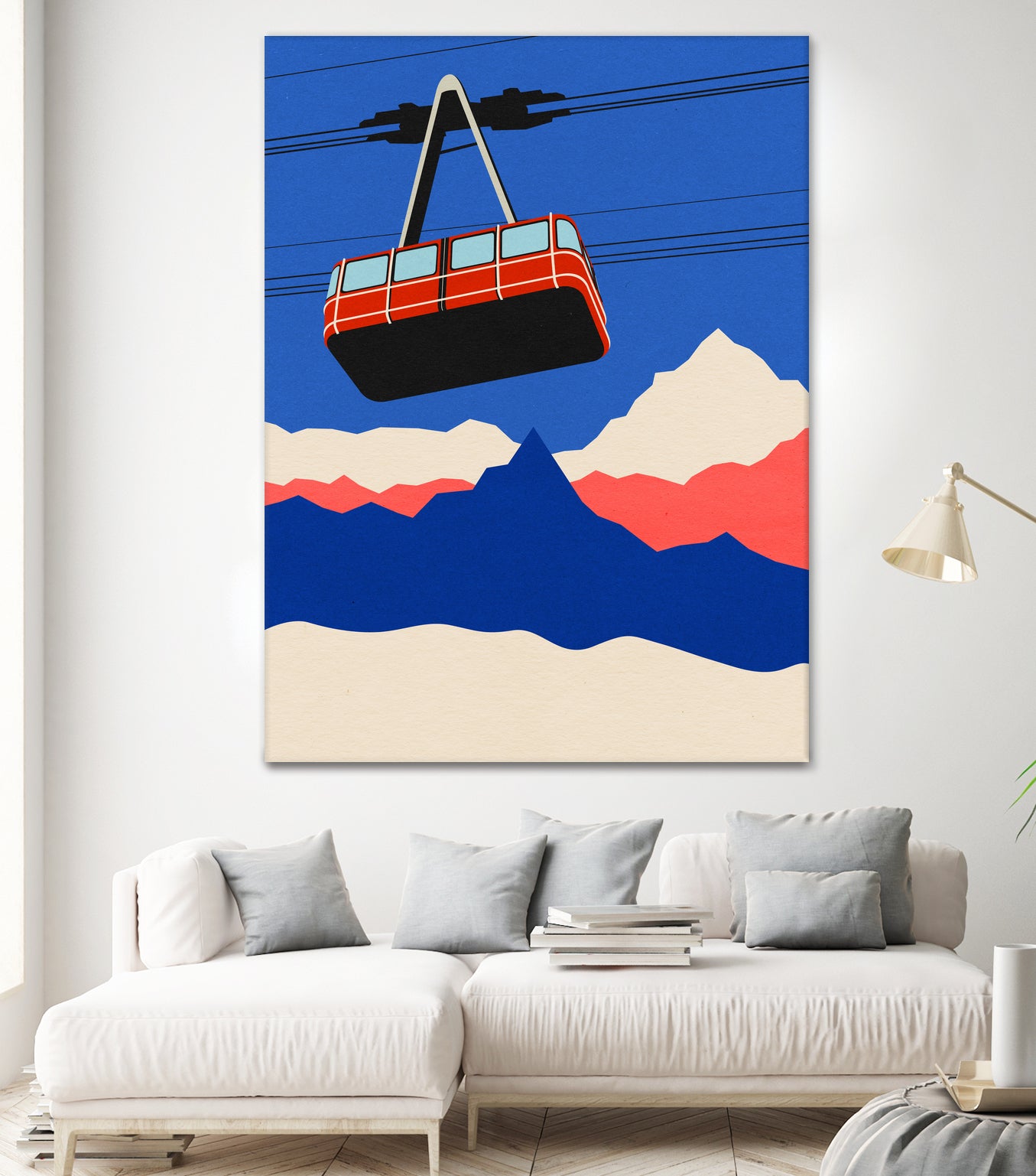 Ski Mountains by Rosi Feist on GIANT ART - illustration ski tow