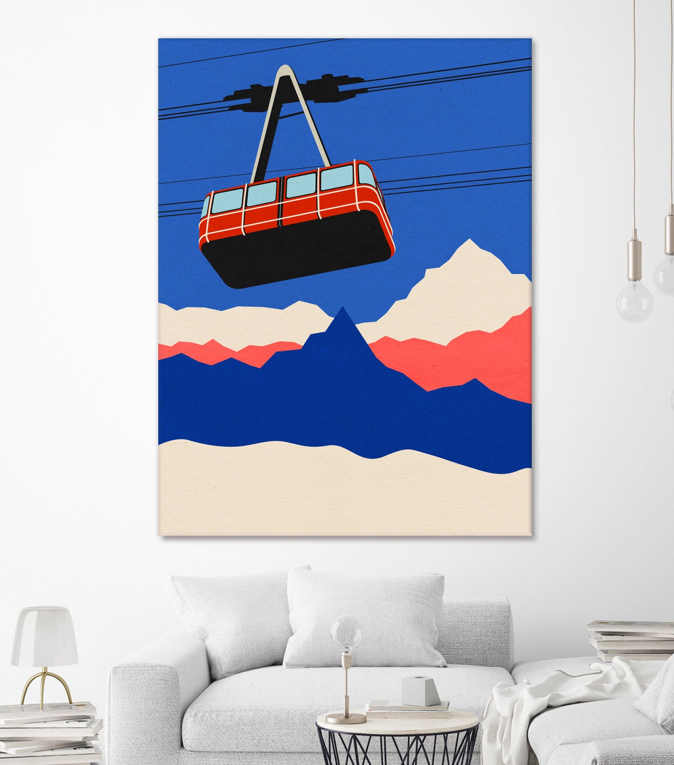 Ski Mountains by Rosi Feist on GIANT ART - illustration ski tow