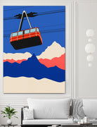 Ski Mountains by Rosi Feist on GIANT ART - illustration ski tow