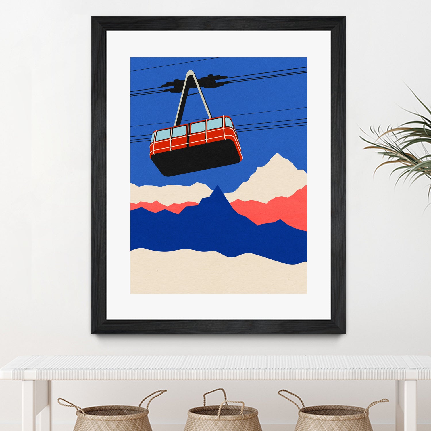 Ski Mountains by Rosi Feist on GIANT ART - illustration ski tow