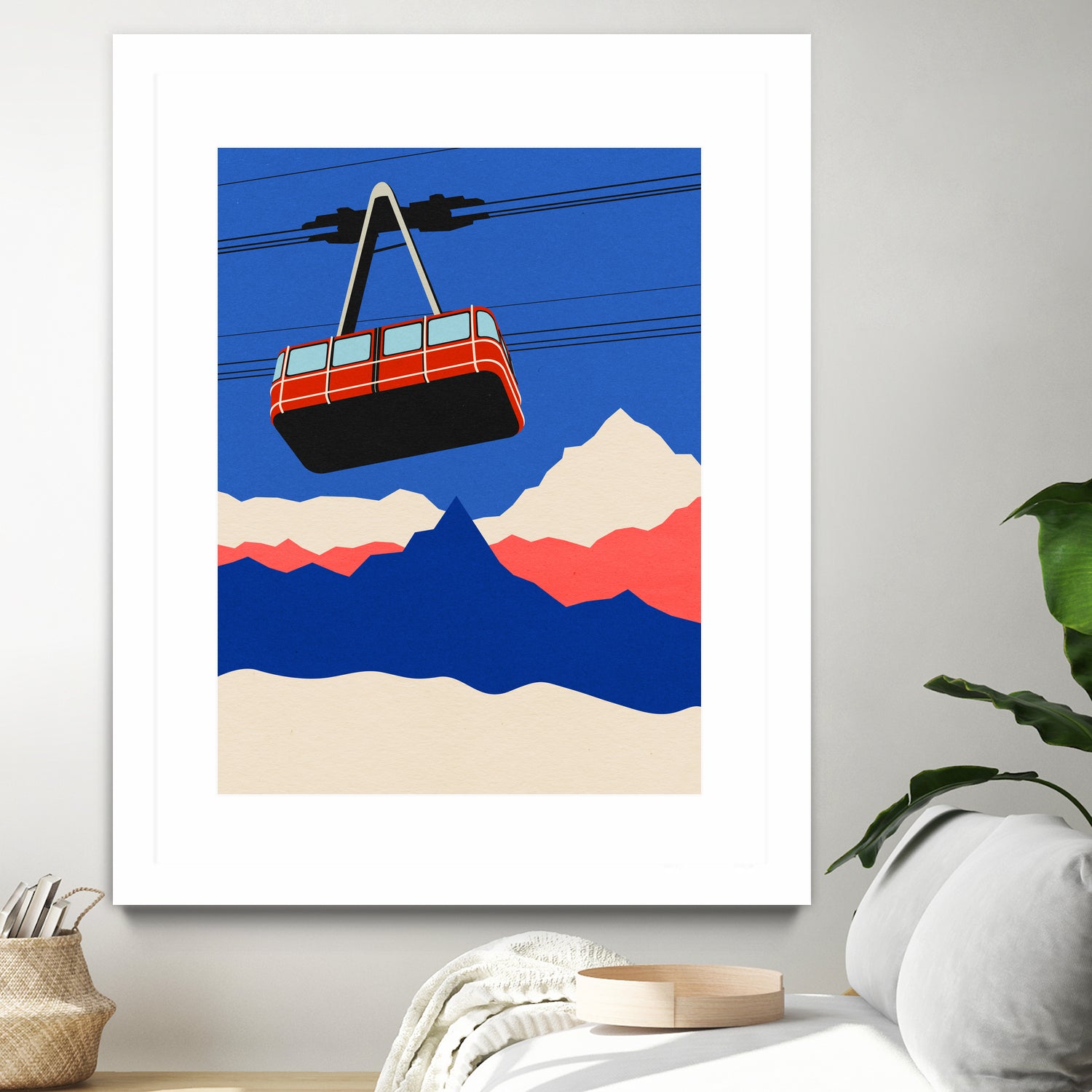 Ski Mountains by Rosi Feist on GIANT ART - illustration ski tow