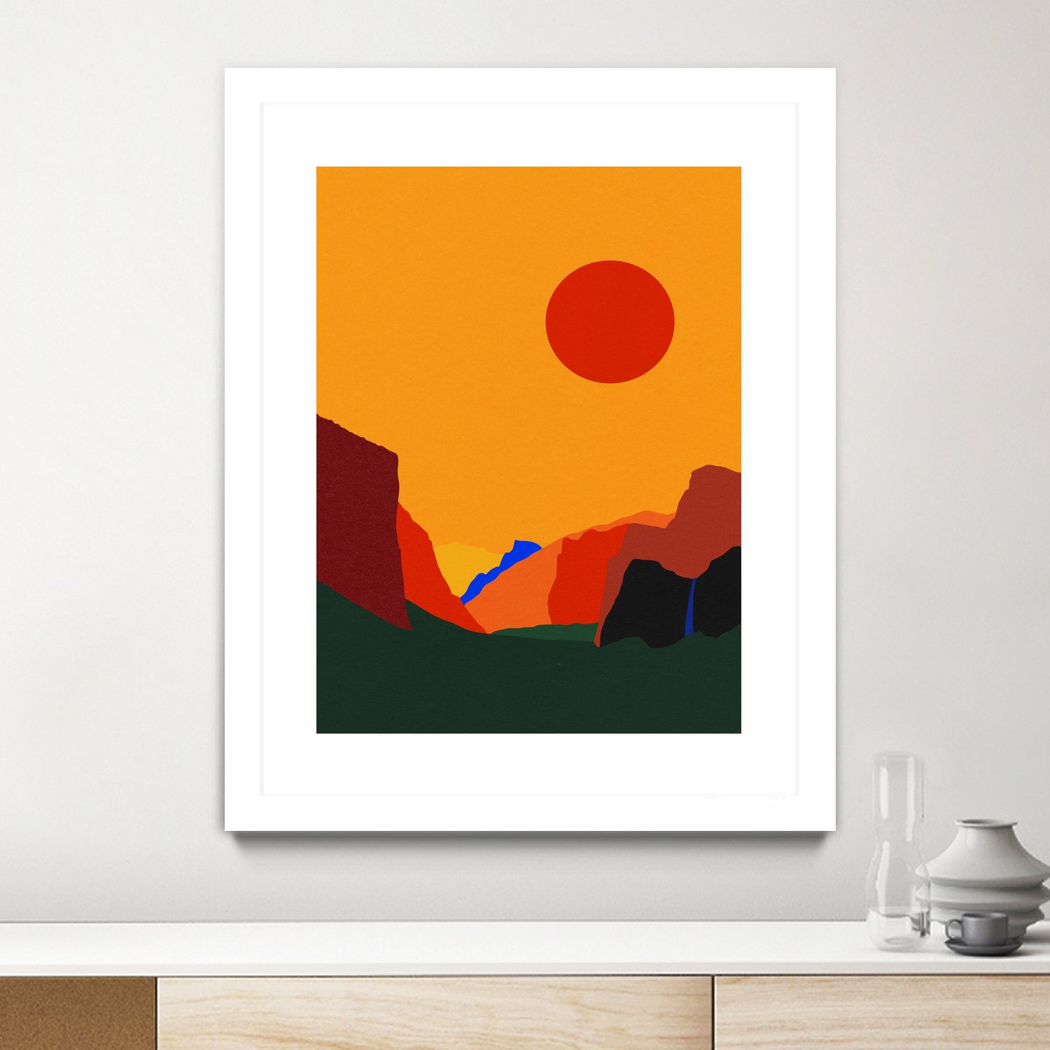 Yosemite Valley 23 by Rosi Feist on GIANT ART - illustration orange