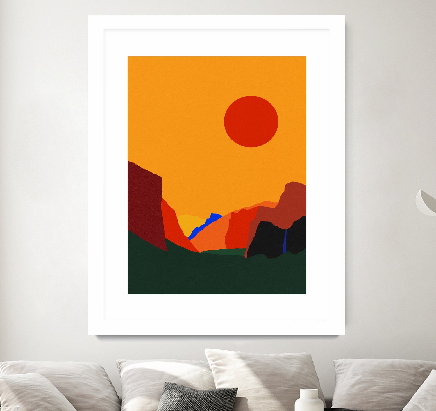 Yosemite Valley 23 by Rosi Feist on GIANT ART - illustration orange