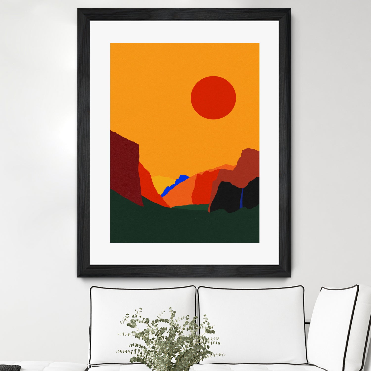 Yosemite Valley 23 by Rosi Feist on GIANT ART - illustration orange