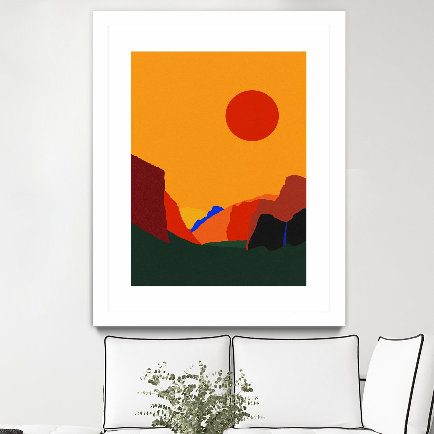 Yosemite Valley 23 by Rosi Feist on GIANT ART - illustration orange