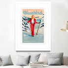 The Bluebird Daily Pinup Ski Art by The Whiskey Ginger on GIANT ART - figurative text