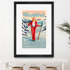 The Bluebird Daily Pinup Ski Art by The Whiskey Ginger on GIANT ART - figurative text
