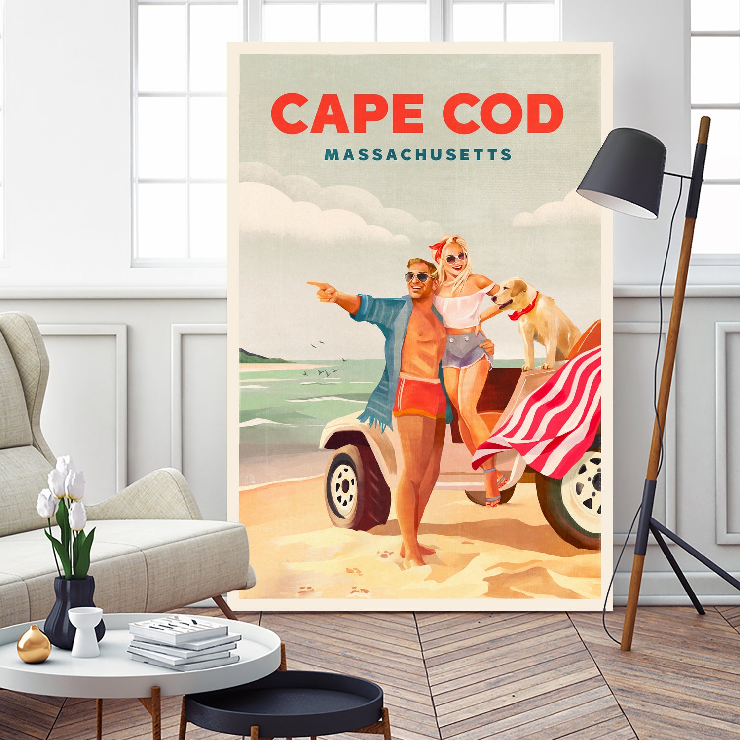 Cape Cod Massachusetts Summer Beach Art by The Whiskey Ginger on GIANT ART - figurative blonde