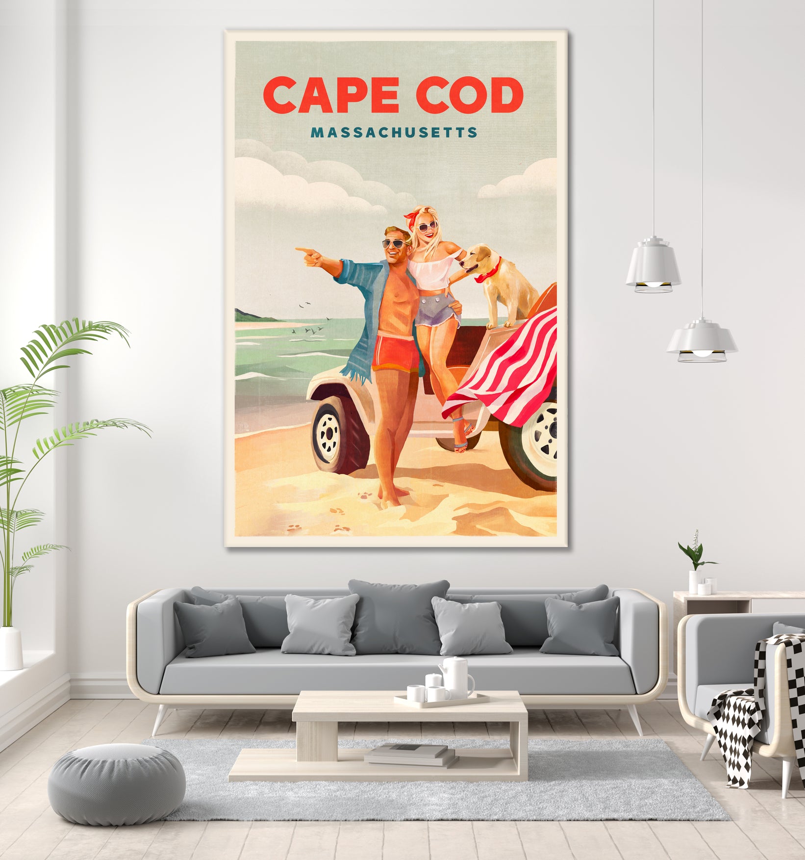 Cape Cod Massachusetts Summer Beach Art by The Whiskey Ginger on GIANT ART - figurative blonde