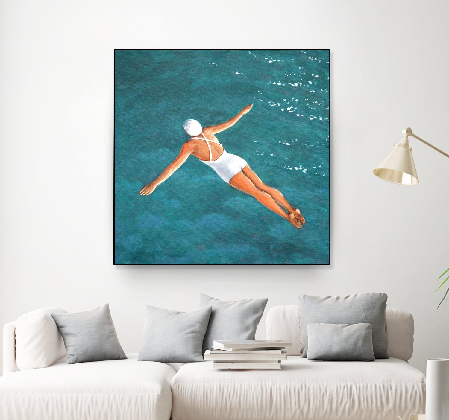 High Diver Above Water by Sarah Morrissette on GIANT ART - landscape woman