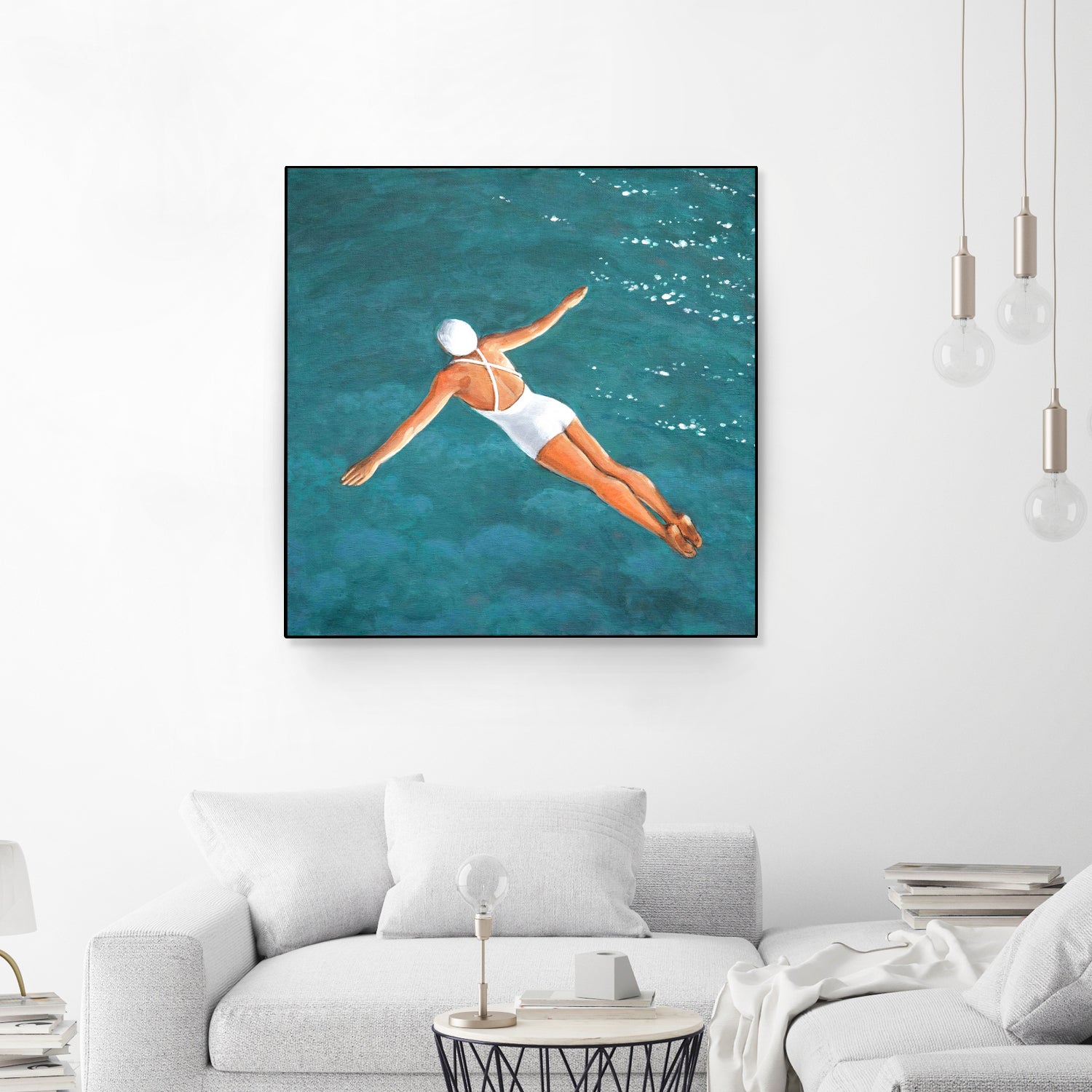 High Diver Above Water by Sarah Morrissette on GIANT ART - landscape woman