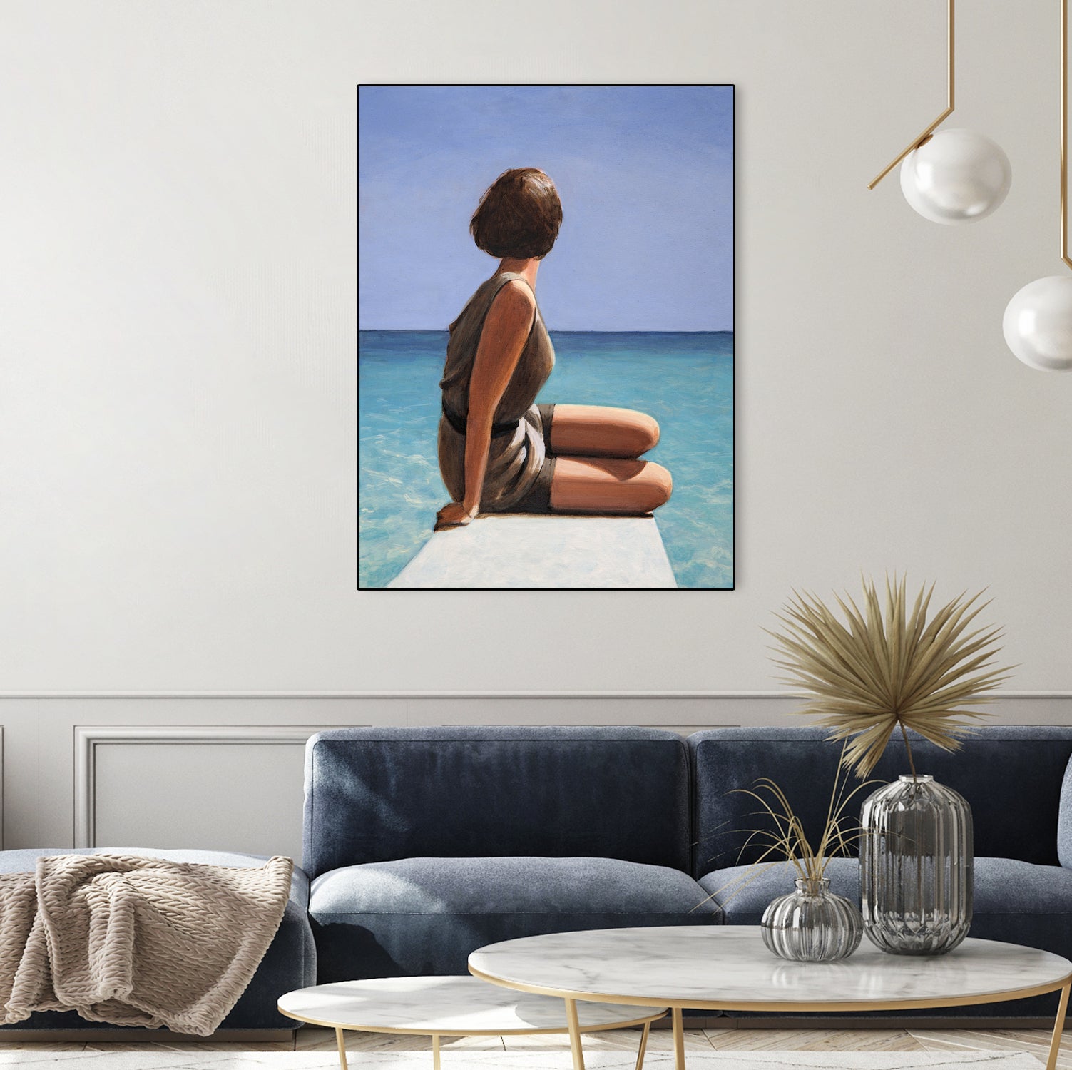 Sea View by Sarah Morrissette on GIANT ART - figuative looking away