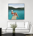 Swimmer At Lake by Sarah Morrissette on GIANT ART - figurative diving board