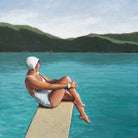 Swimmer At Lake by Sarah Morrissette on GIANT ART - figurative diving board