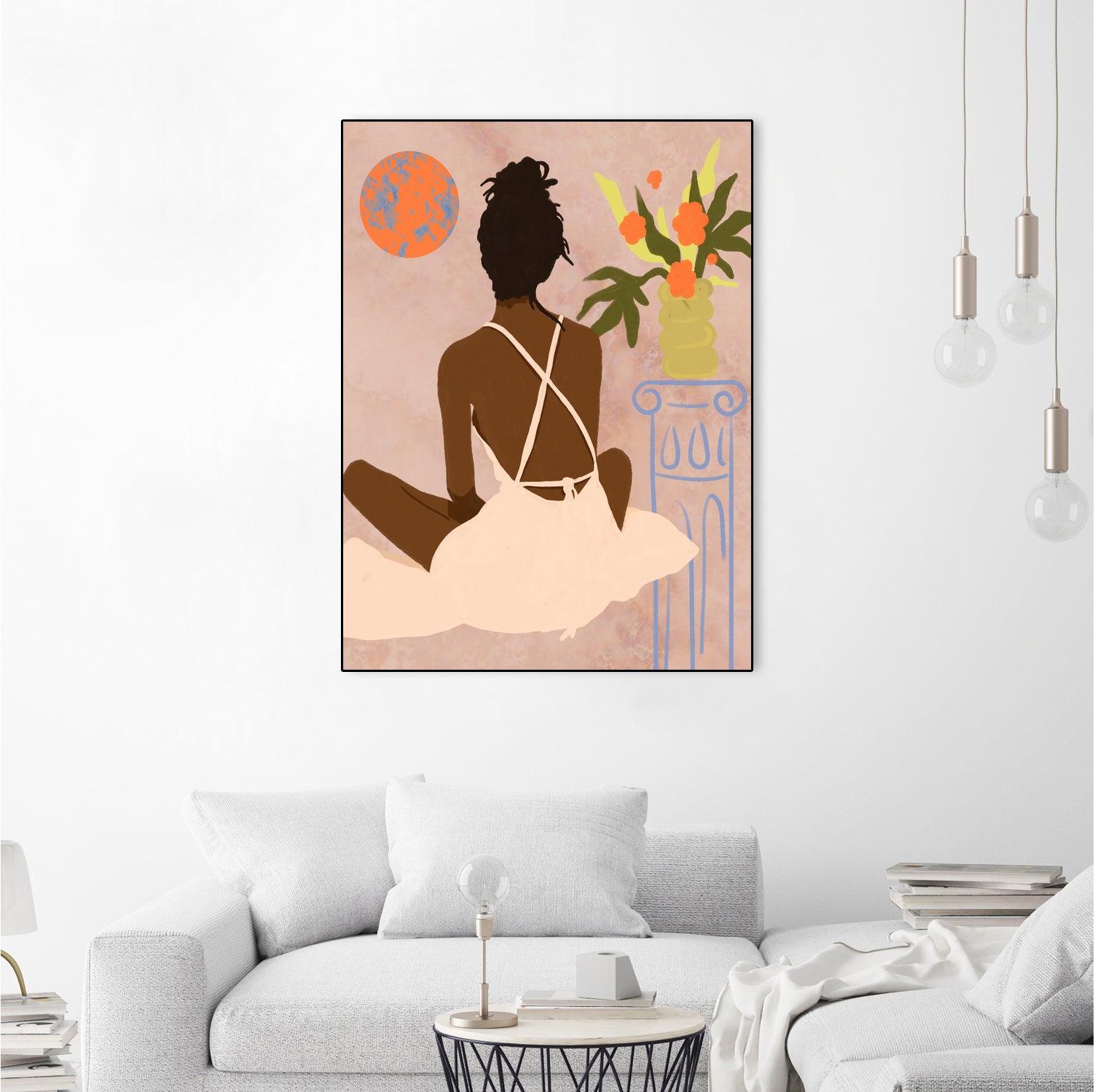 Gazing into the Abyss by Kintsugi99 on GIANT ART - orange  framed canvas