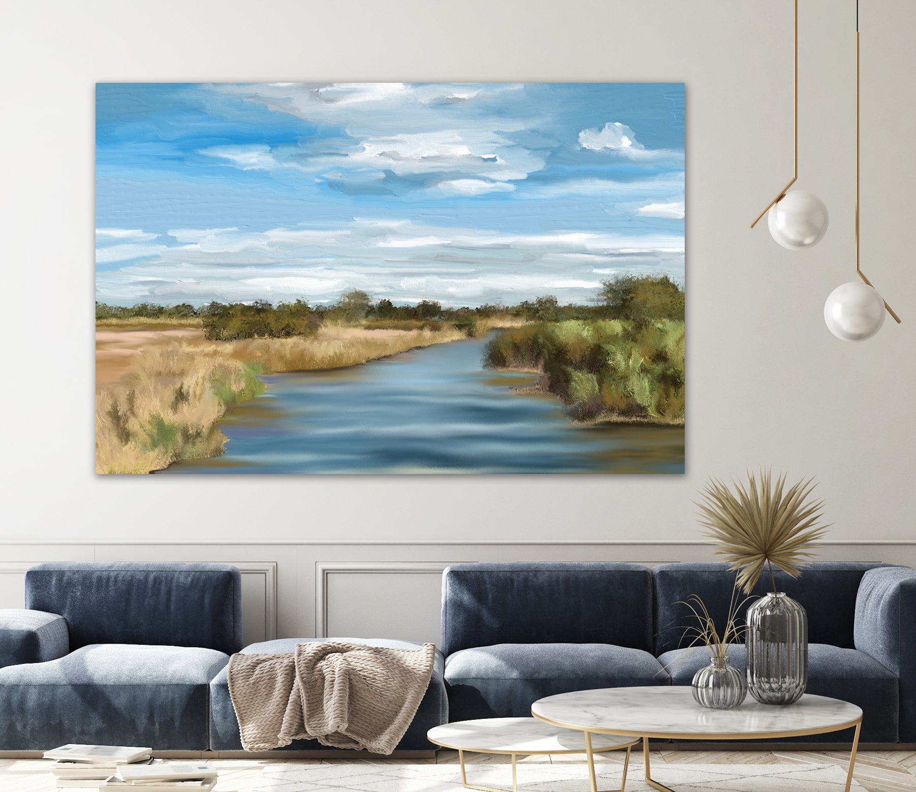 River of Reeds, Botswana by Jenna Alheit on GIANT ART - green landscape 