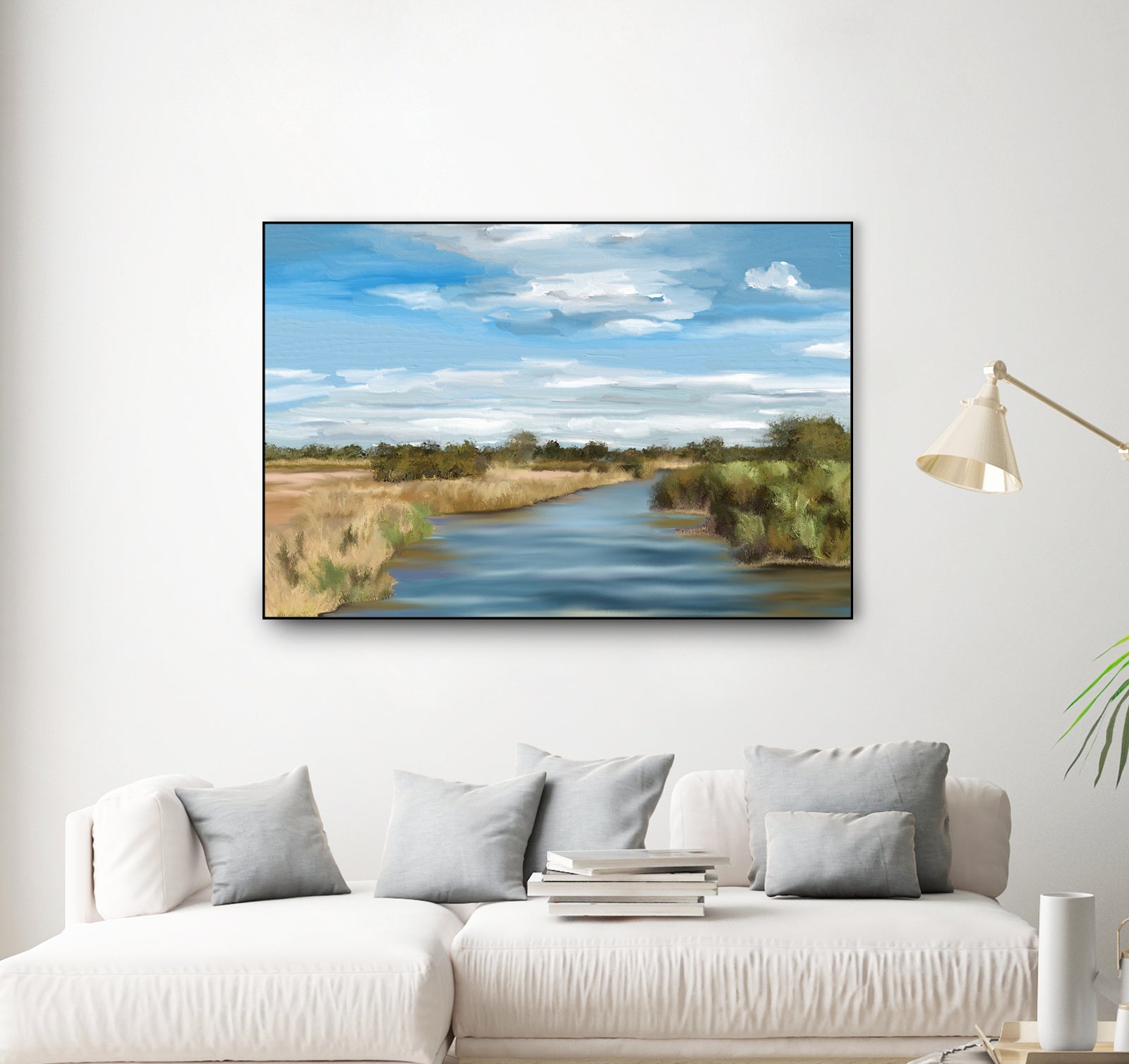 River of Reeds, Botswana by Jenna Alheit on GIANT ART - green landscape 