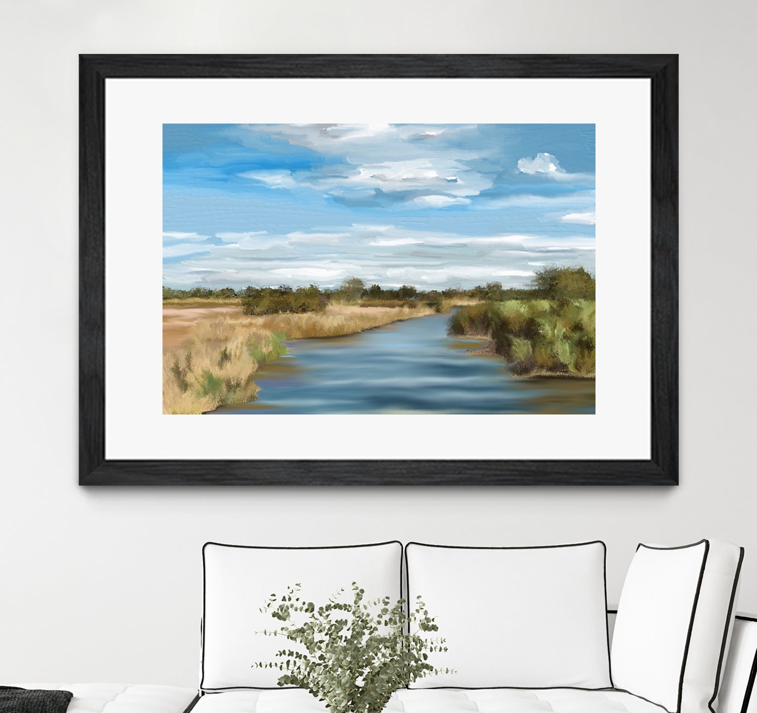 River of Reeds, Botswana by Jenna Alheit on GIANT ART - green landscape 