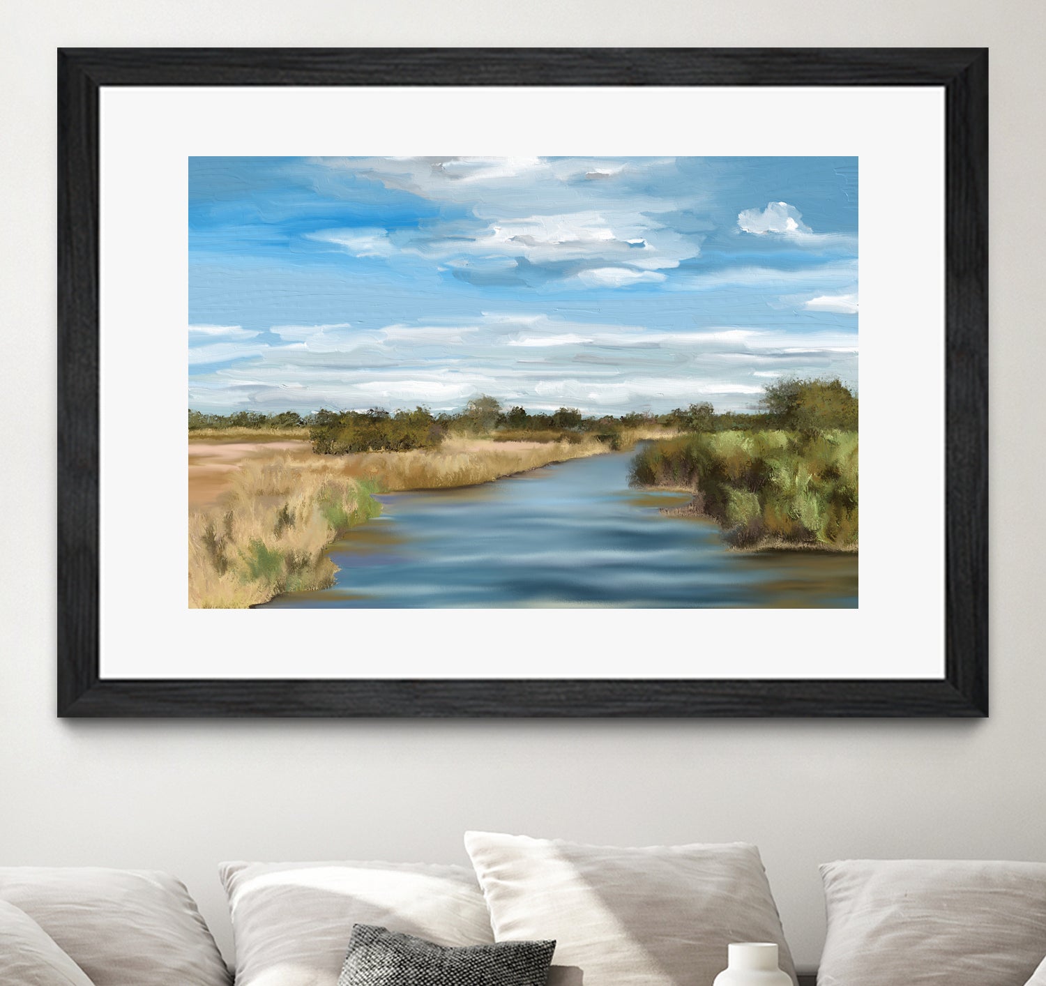 River of Reeds, Botswana by Jenna Alheit on GIANT ART - green landscape 