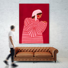 The Woman With the Red Stripes by Bea Muller on GIANT ART - illustration clothing