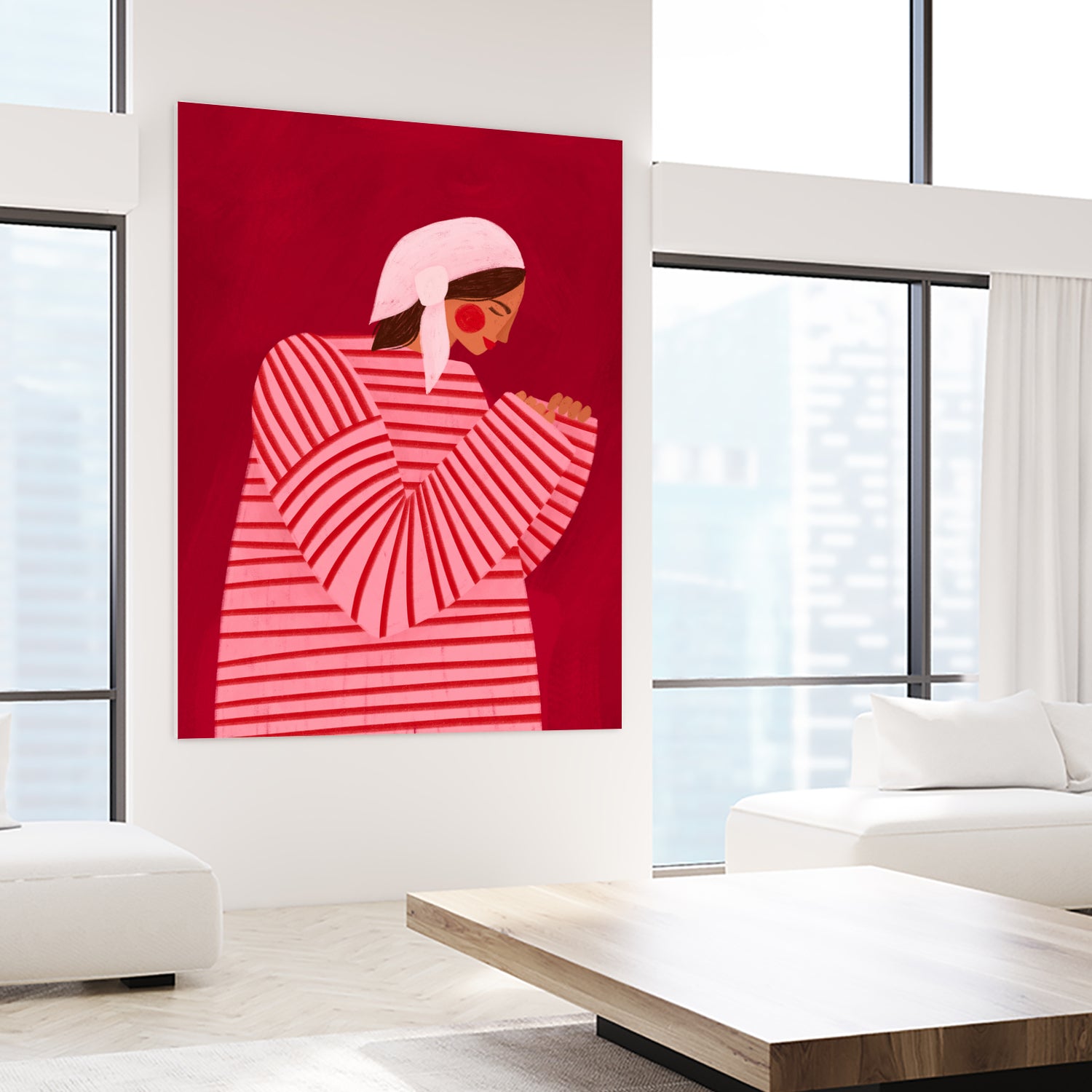 The Woman With the Red Stripes by Bea Muller on GIANT ART - illustration clothing