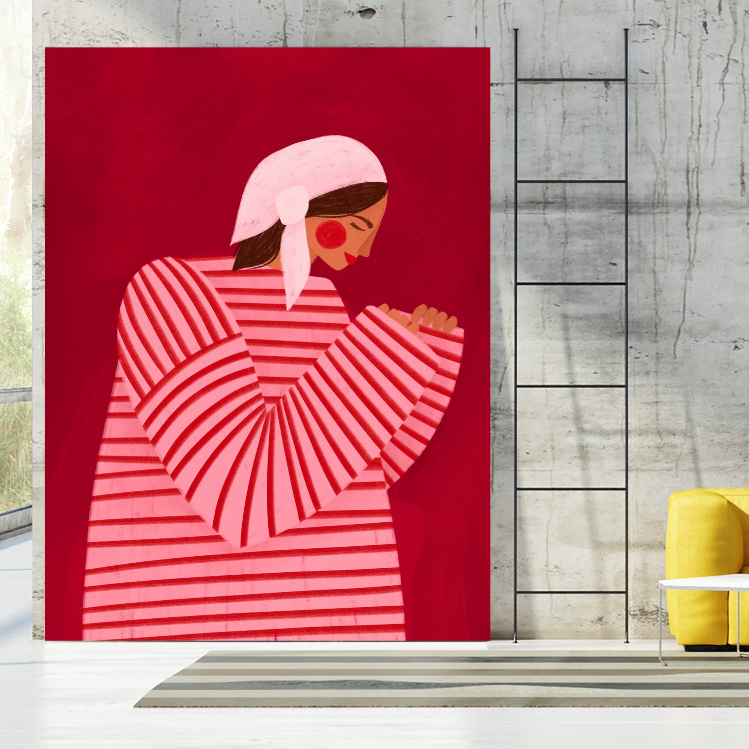 The Woman With the Red Stripes by Bea Muller on GIANT ART - illustration clothing