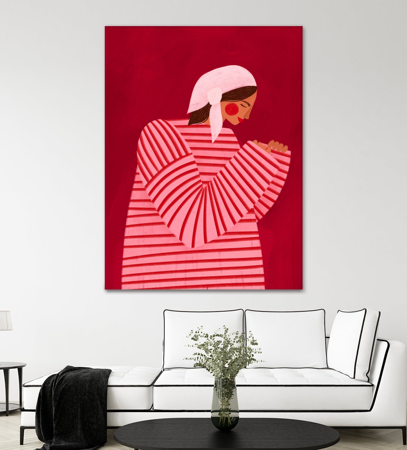 The Woman With the Red Stripes by Bea Muller on GIANT ART - illustration clothing