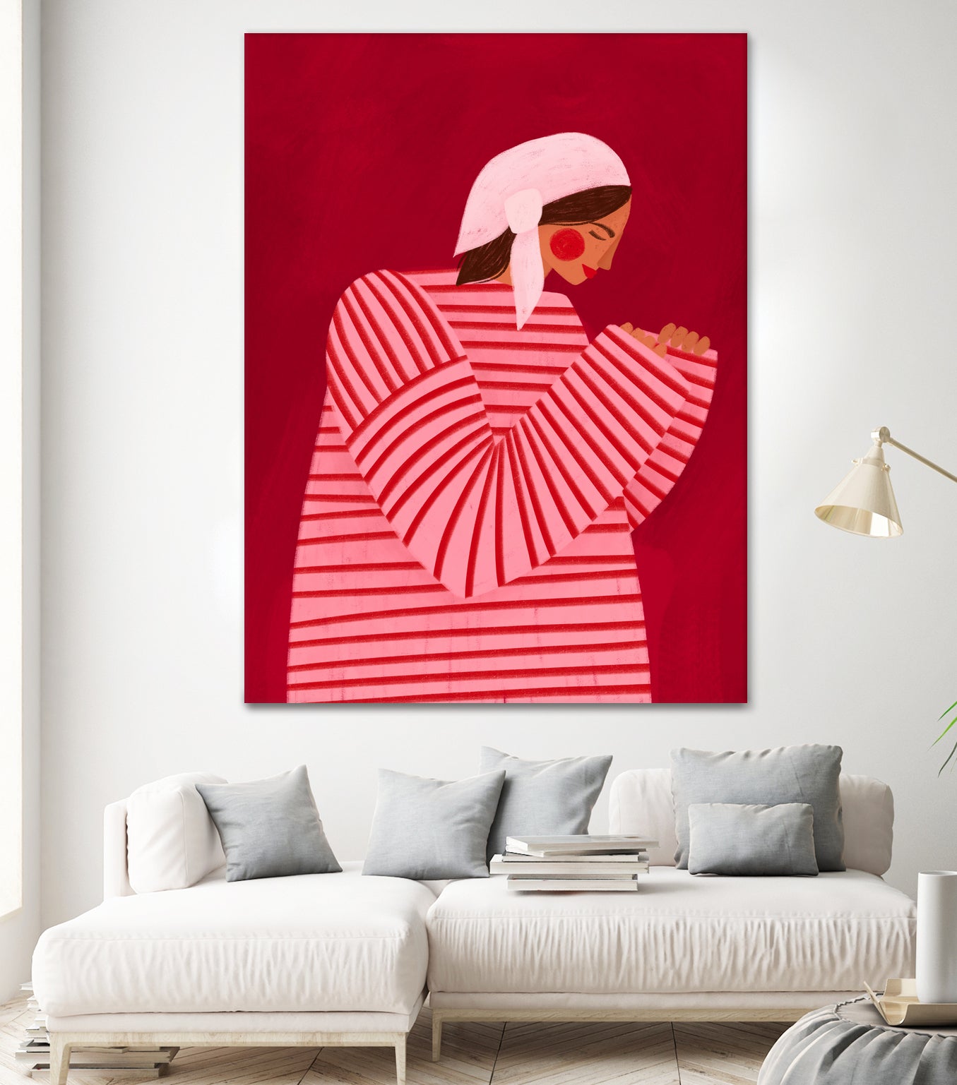 The Woman With the Red Stripes by Bea Muller on GIANT ART - illustration clothing