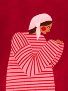 The Woman With the Red Stripes by Bea Muller on GIANT ART - illustration clothing