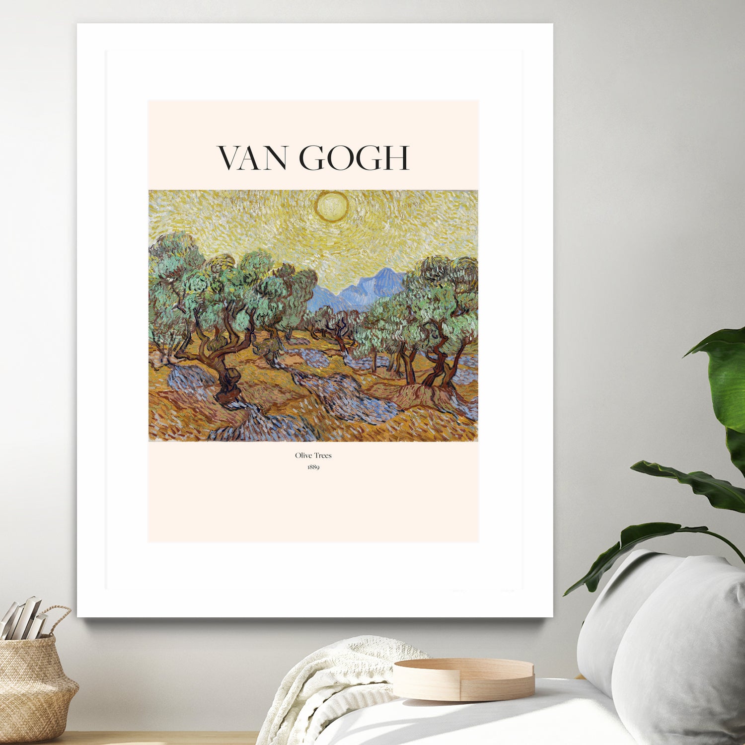 Olive Trees (1889) by Vincent Van Gogh on GIANT ART - landscape text