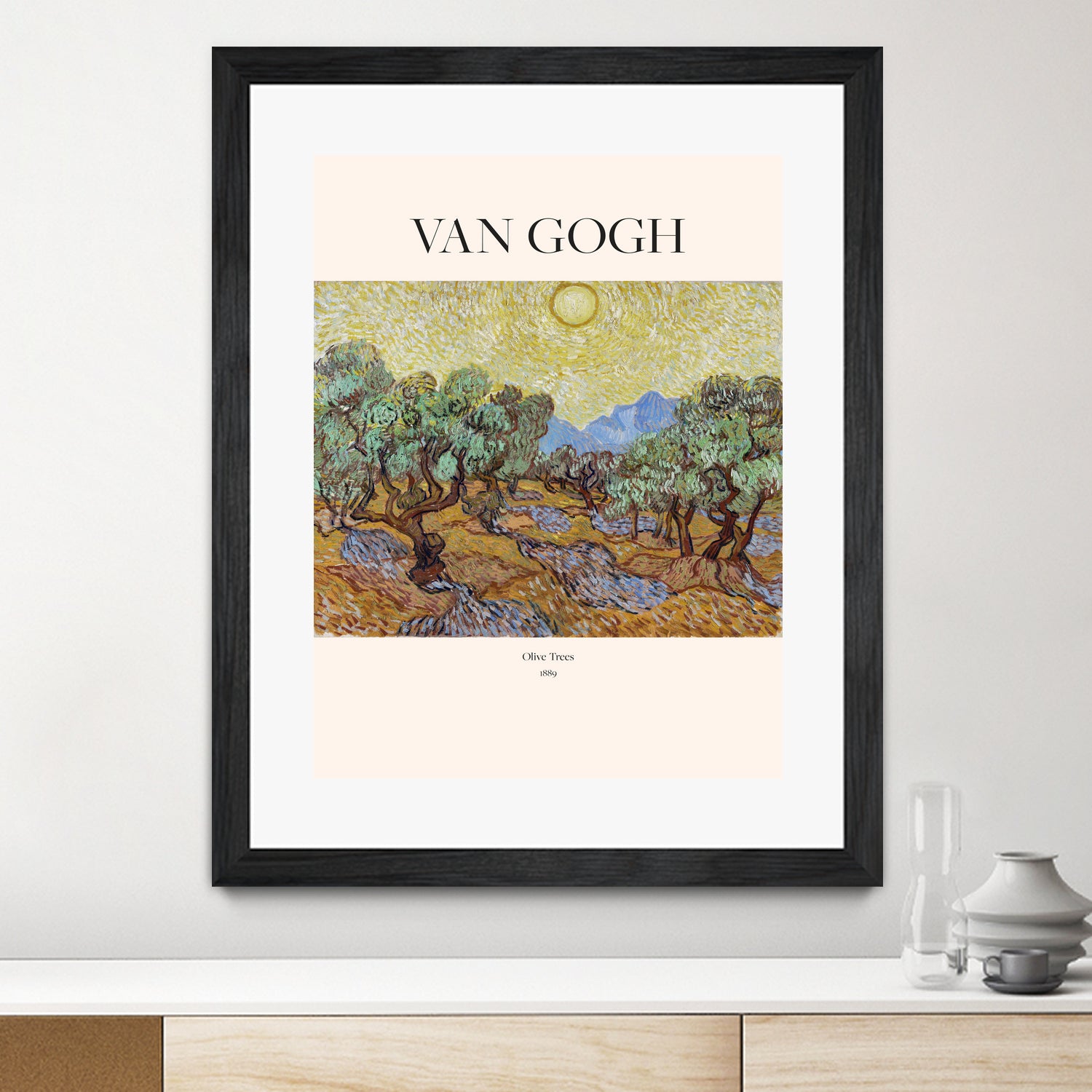 Olive Trees (1889) by Vincent Van Gogh on GIANT ART - landscape text