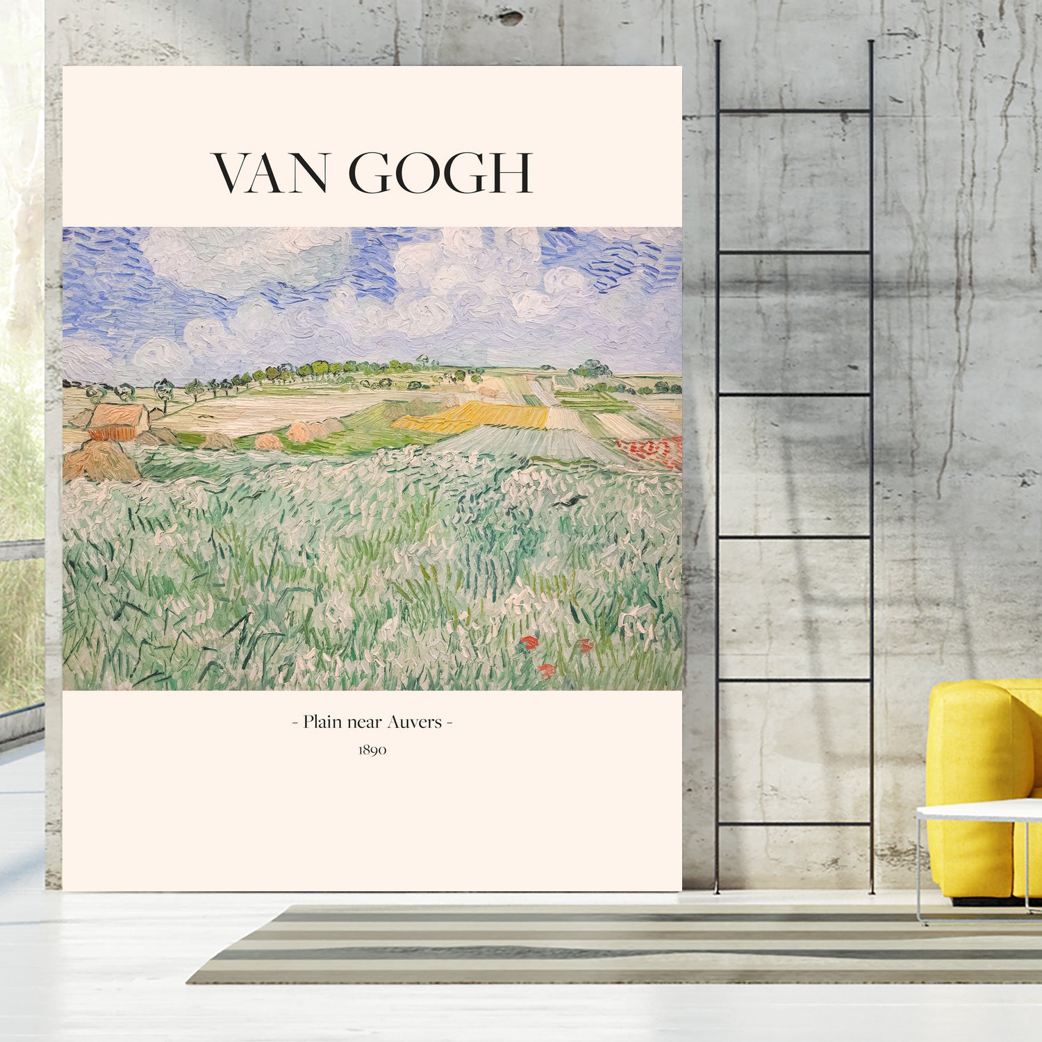 Plain Near Auvers by Vincent Van Gogh on GIANT ART - landscape text