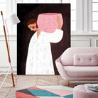 The Woman with the Pink Basket by Bea Muller on GIANT ART - figurative drawing