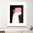 The Woman with the Pink Basket by Bea Muller on GIANT ART - figurative drawing