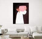 The Woman with the Pink Basket by Bea Muller on GIANT ART - figurative drawing