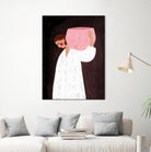 The Woman with the Pink Basket by Bea Muller on GIANT ART - figurative drawing