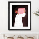 The Woman with the Pink Basket by Bea Muller on GIANT ART - figurative drawing