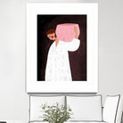 The Woman with the Pink Basket by Bea Muller on GIANT ART - figurative drawing