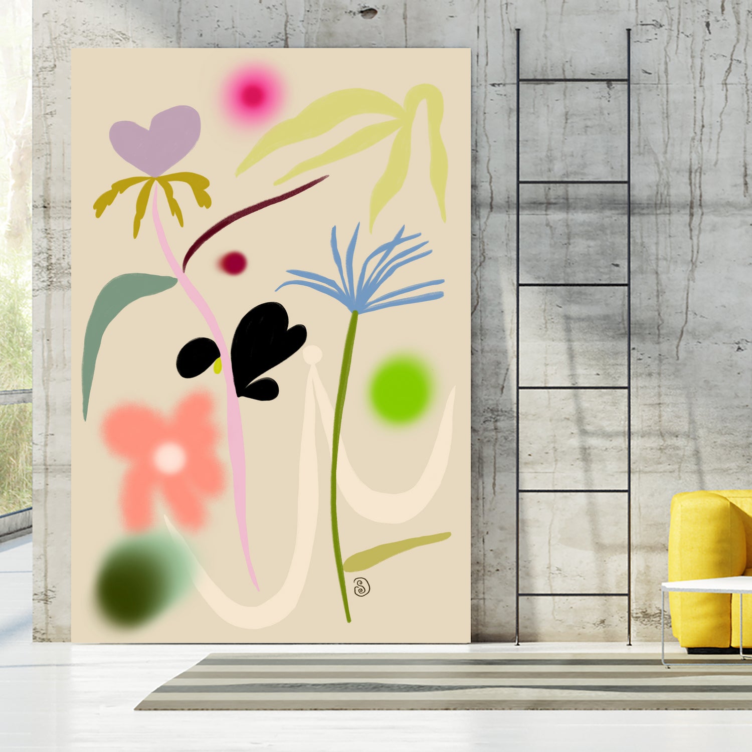 QUIET FLOWERS DANCE by Sandra Poliakov on GIANT ART - flowers and plants drawing