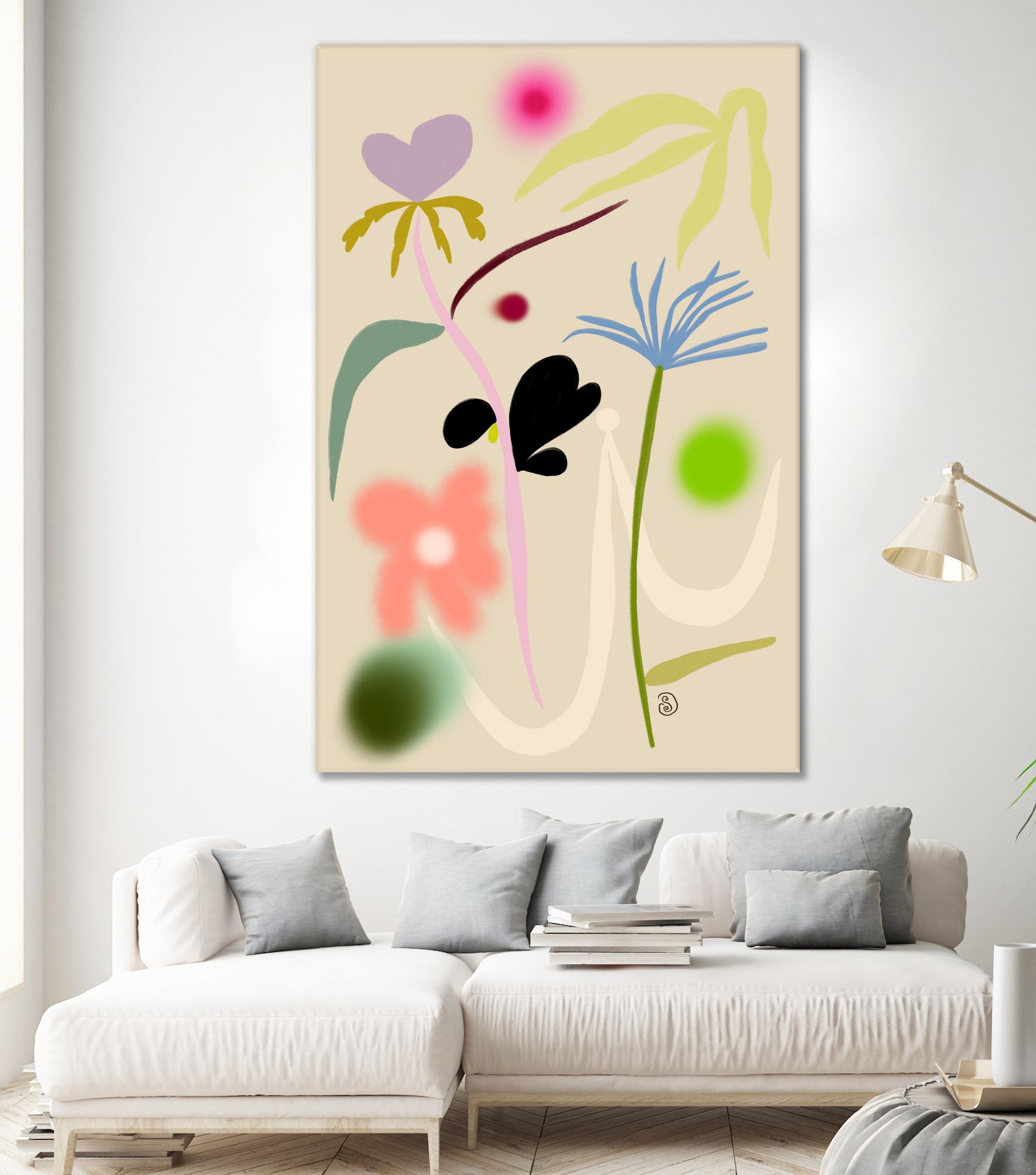 QUIET FLOWERS DANCE by Sandra Poliakov on GIANT ART - flowers and plants drawing