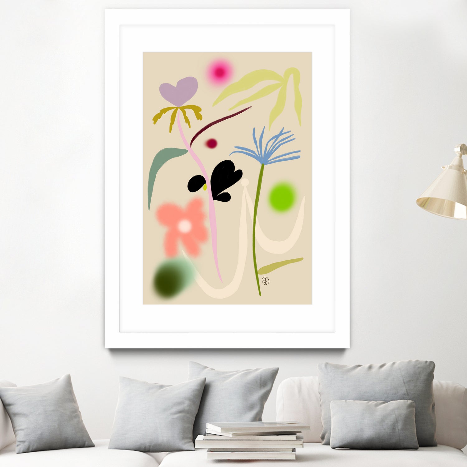 QUIET FLOWERS DANCE by Sandra Poliakov on GIANT ART - flowers and plants drawing