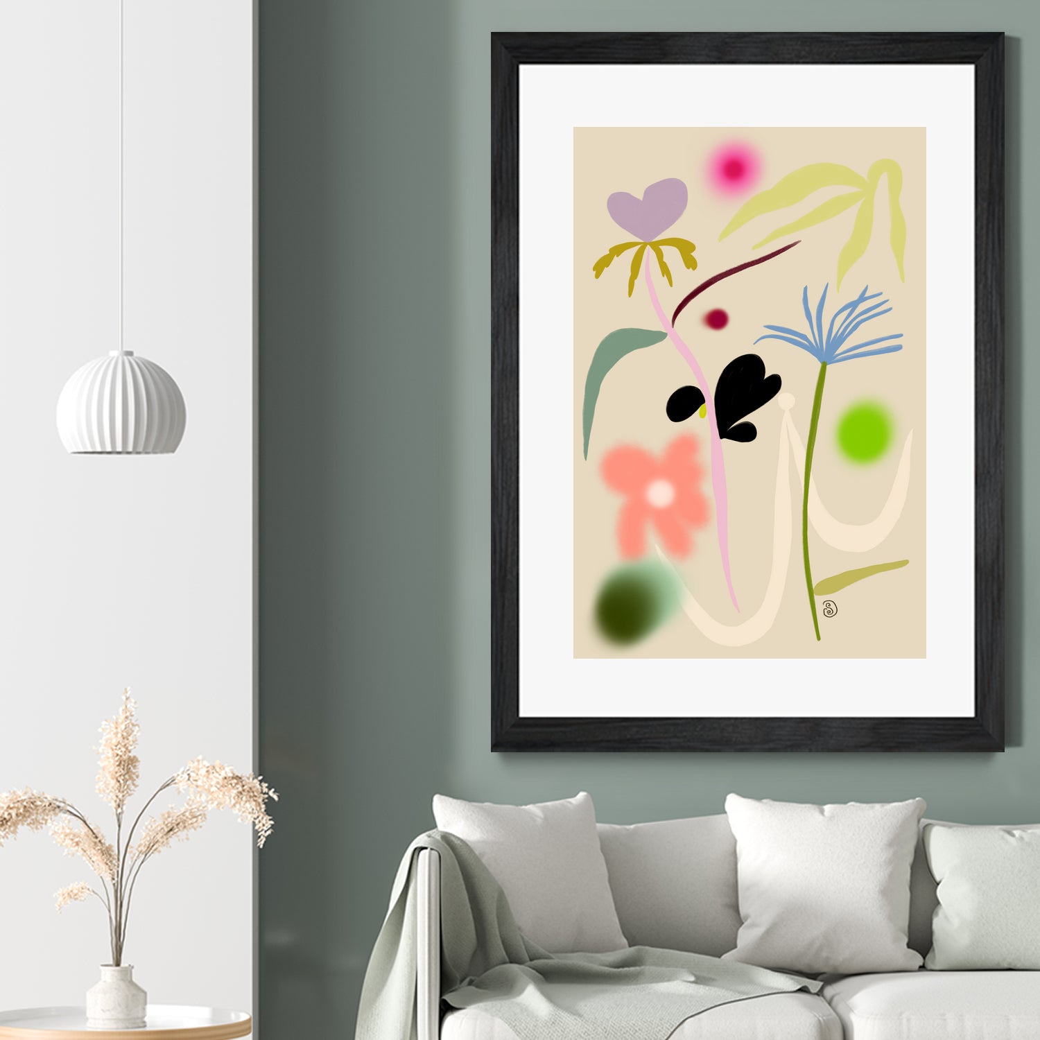 QUIET FLOWERS DANCE by Sandra Poliakov on GIANT ART - flowers and plants drawing